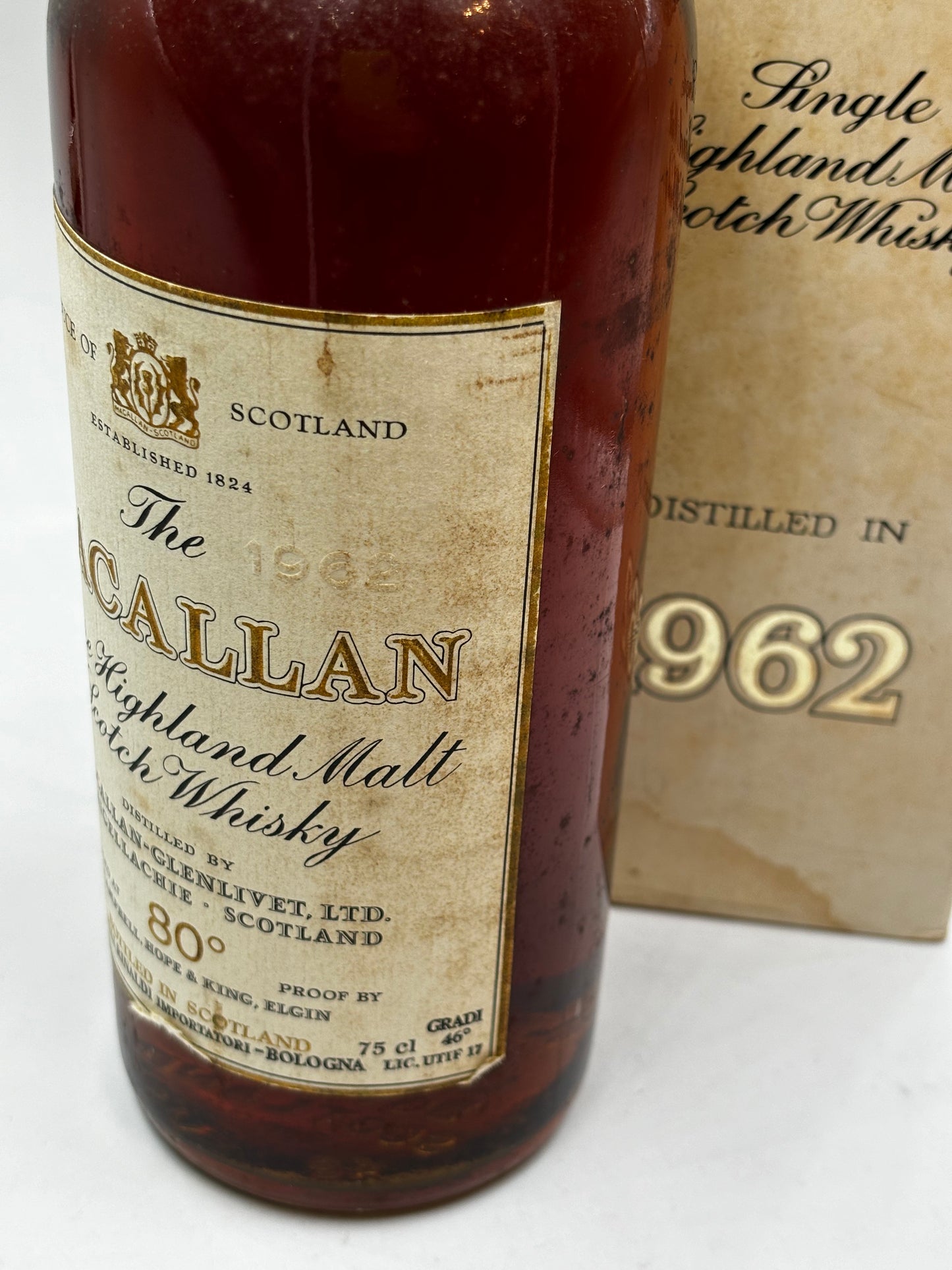 Macallan 1962 Campbell, Hope and King 80 Proof / Rinaldi Import