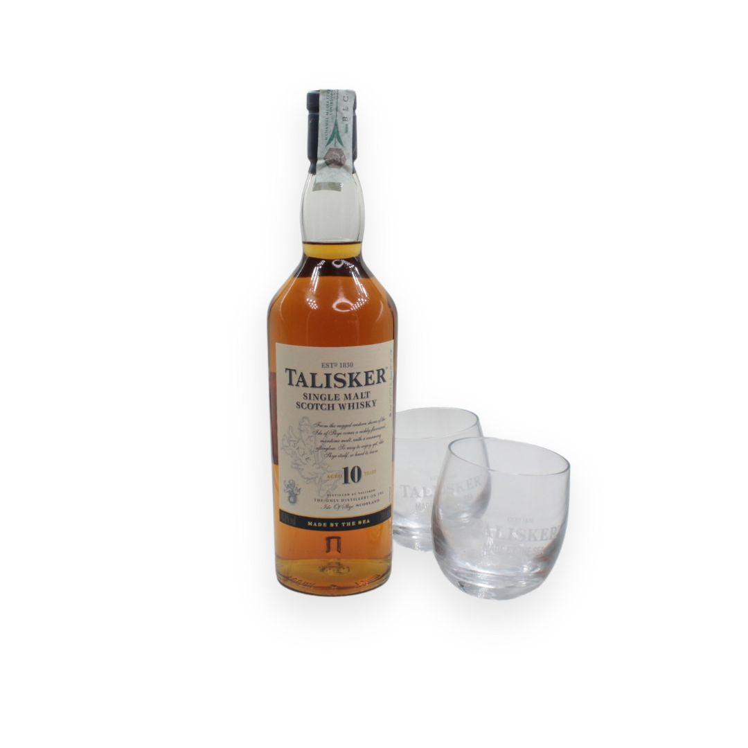 Talisker 10 years old Gift box with Glasses