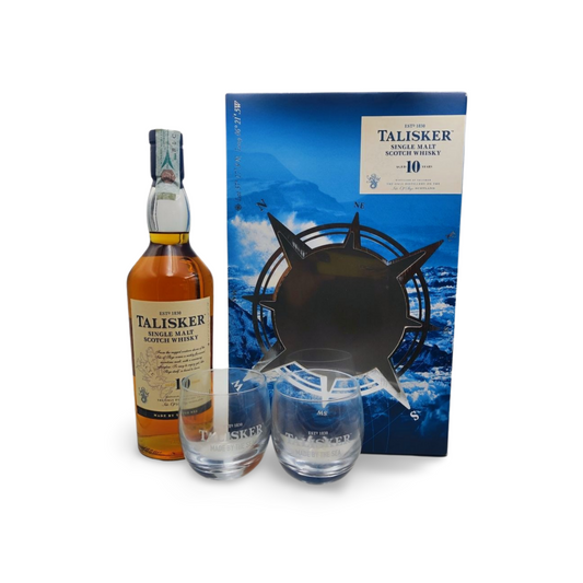 Talisker 10 years old Gift box with Glasses