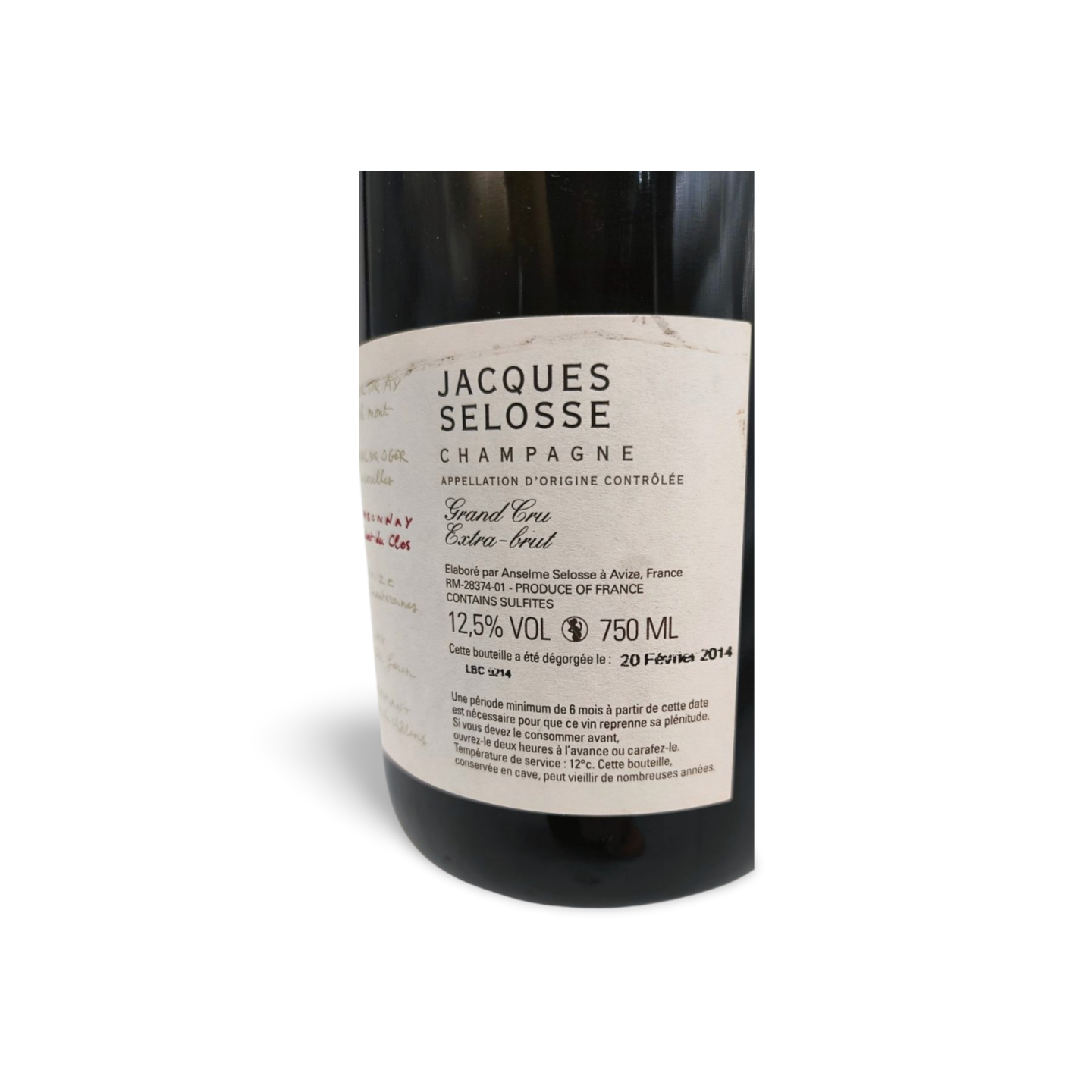 Champagne Jacques Selosse Lieux-Dits Ambonnay "Le Bout du Clos"