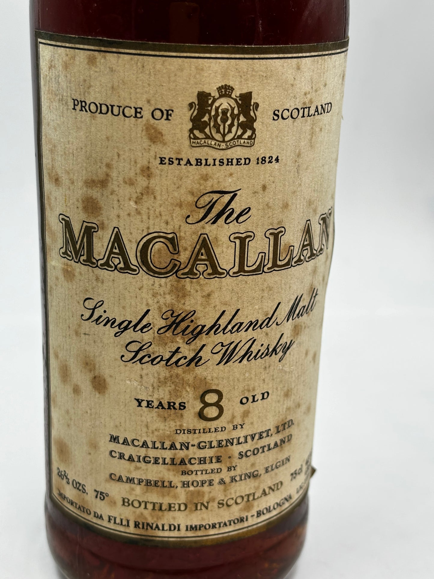 Macallan 8 YO Campbell, Hope and King 1970s / Rinaldi Import