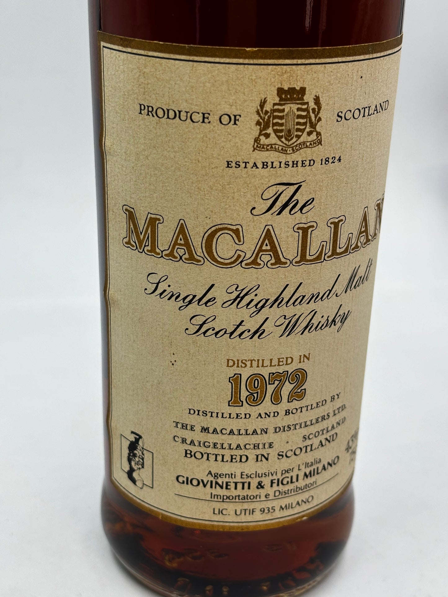 Macallan 1972 18 Year Old / Giovinetti Import
