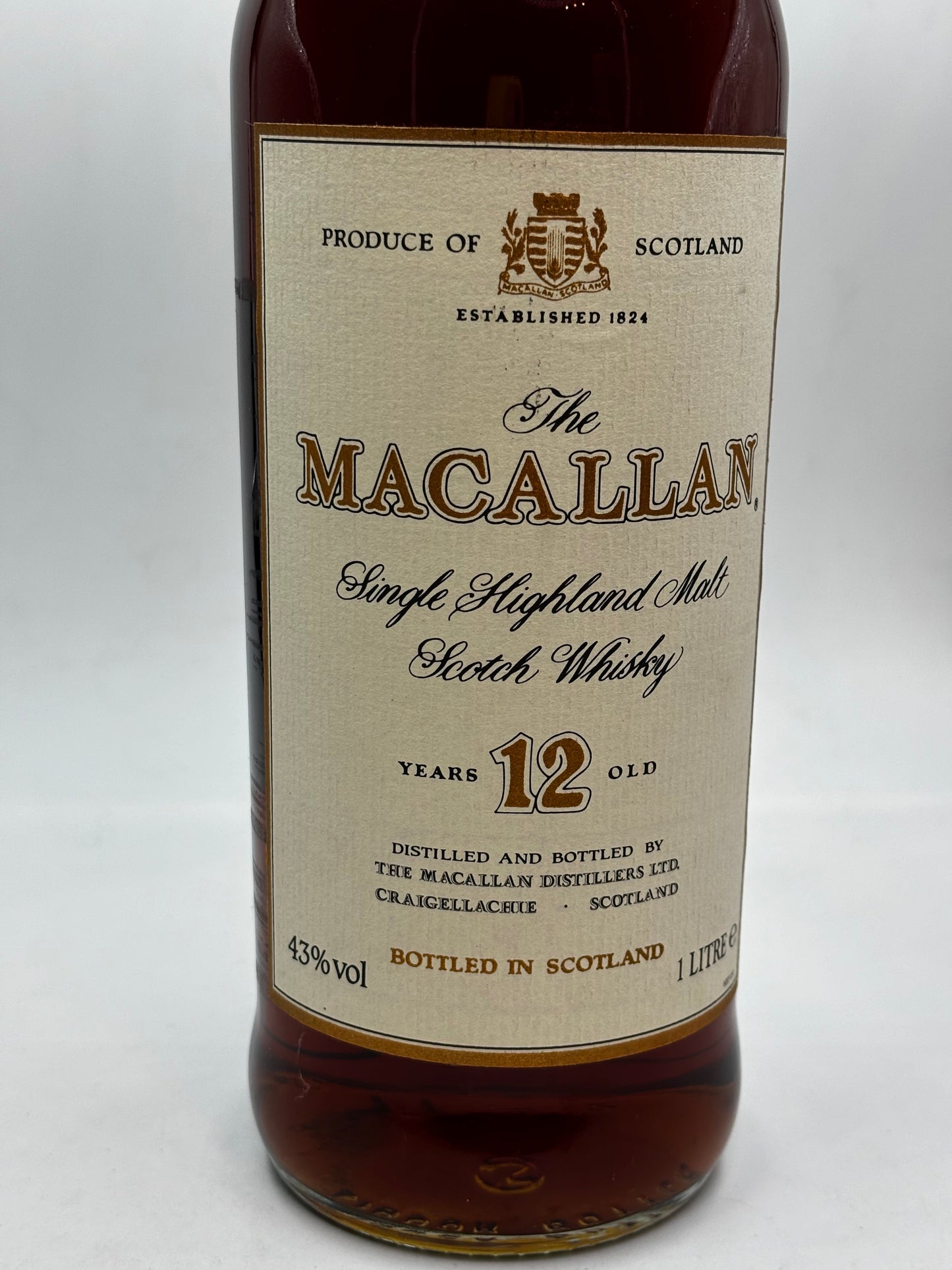 Macallan 12 years old 1 litre 1990's