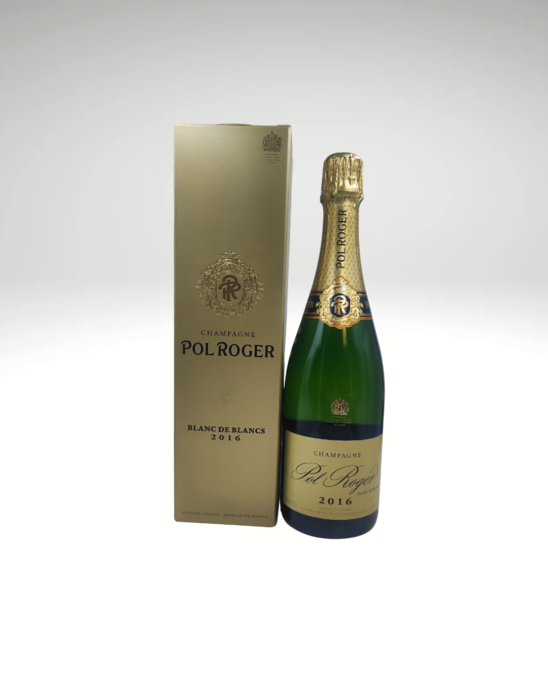 Champagne Pol Roger Blanc de Blancs 2016 con scatola