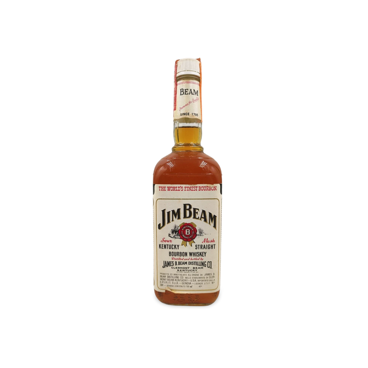 Jim Beam Kentucky Straight Bourbon Whisky 1980s