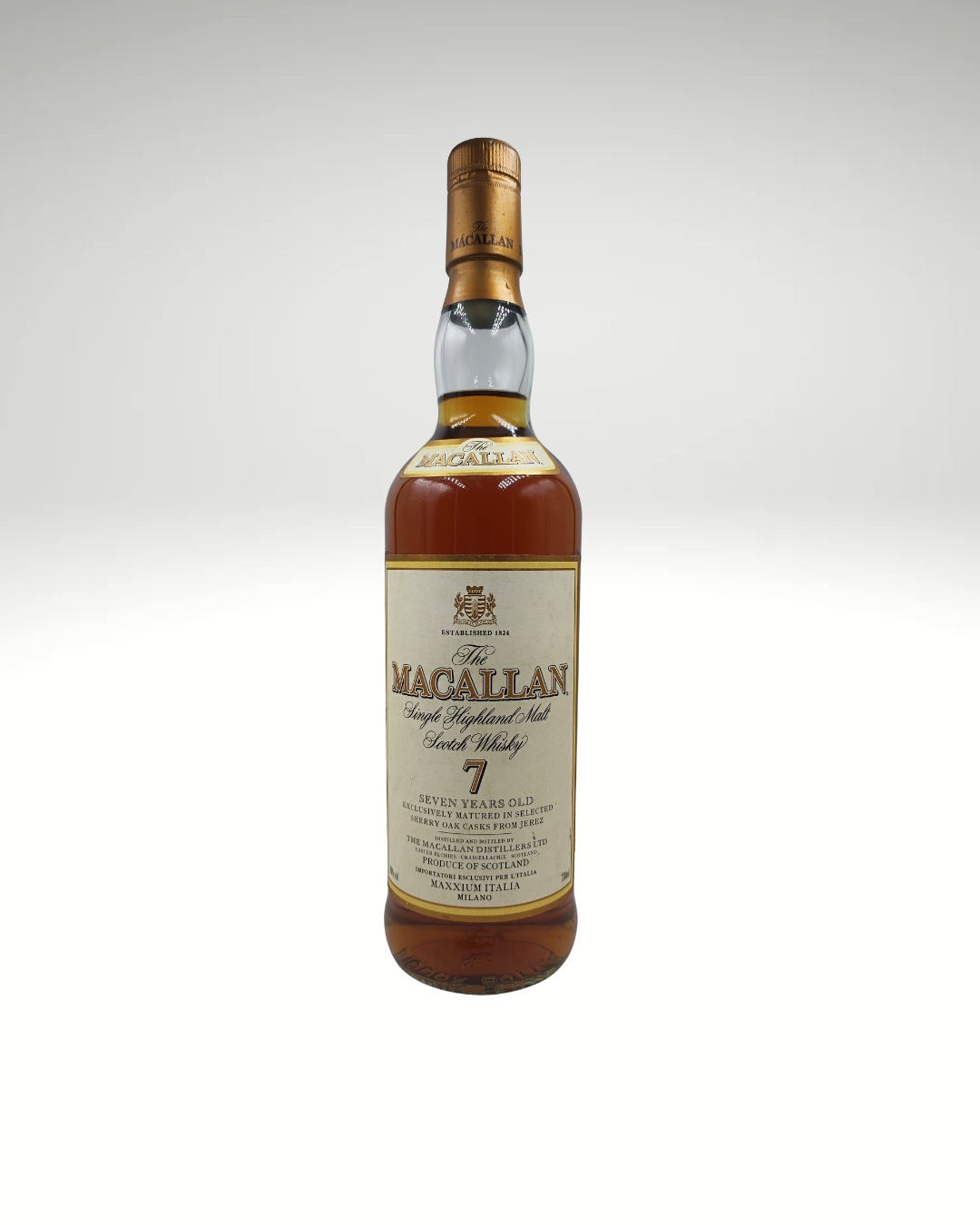 Macallan 7 years old Maxxium import